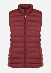 Born2be - Bordowa Pikowanana Kamizelka Sifitta. Okazja: na co dzień. Kolor: czerwony. Materiał: jeans. Styl: klasyczny, casual, elegancki #4