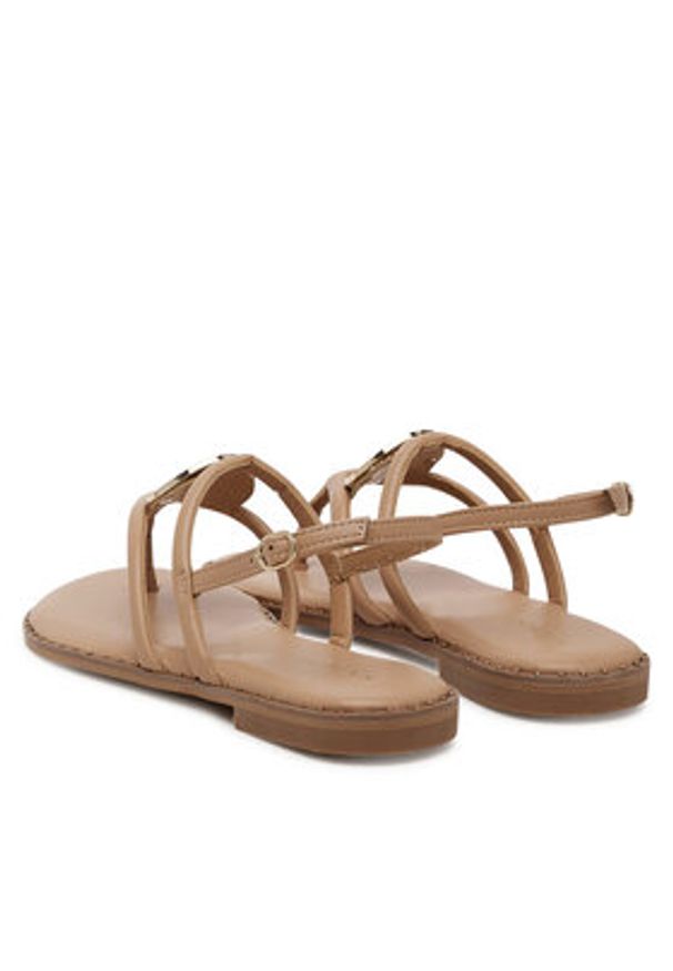 Nine West Sandały 123AL1754 Beżowy. Kolor: beżowy. Materiał: materiał, syntetyk