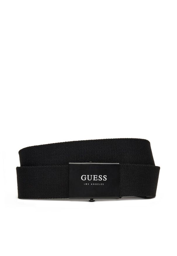 Guess Pasek Męski BMSPAM P5135 Czarny. Kolor: czarny. Materiał: materiał