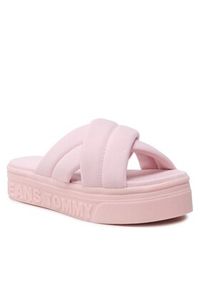 Tommy Jeans Klapki Fltfrm Sandal EN0EN02116 Różowy. Kolor: różowy. Materiał: materiał #6