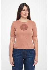 Twinset Milano - T-shirt damski z haftem TWINSET. Wzór: haft #3