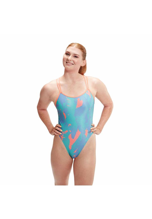 Strój Kąpielowy Speedo Digital Starback Banana Leaf – Niebieski - Rozmiar 30. Kolor: niebieski, różowy, wielokolorowy