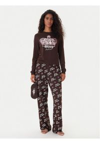 Juicy Couture Piżama JCLPJ225502 Brązowy Regular Fit. Kolor: brązowy. Materiał: syntetyk #1