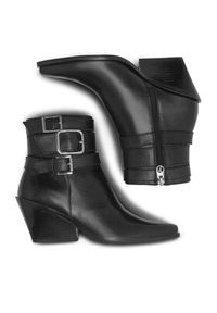 Eva Minge Kowbojki CAREI-110433 Czarny. Kolor: czarny. Materiał: skóra #8