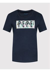 Pepe Jeans T-Shirt Patsy PL505218 Granatowy Regular Fit. Kolor: niebieski. Materiał: bawełna #3