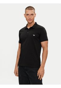 Emporio Armani Underwear Polo 211804 4R482 00020 Czarny Regular Fit. Typ kołnierza: polo. Kolor: czarny. Materiał: bawełna