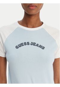Guess Jeans T-Shirt W6GIB0 J1314 Błękitny Regular Fit. Kolor: niebieski. Materiał: bawełna #3
