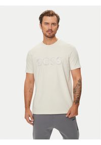 BOSS - Boss T-Shirt Jagged 1 50519365 Écru Relaxed Fit. Materiał: bawełna