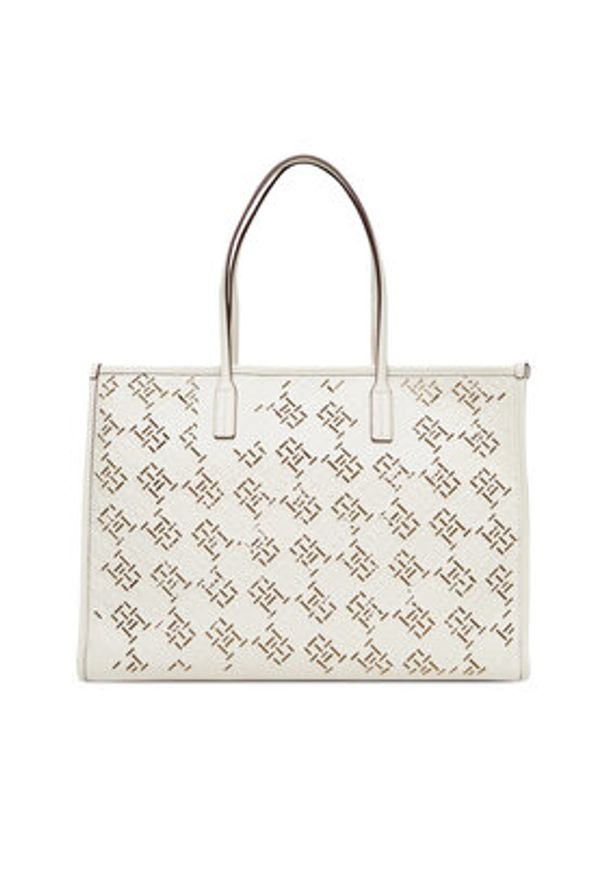 TOMMY HILFIGER - Tommy Hilfiger Torebka Th City AW0AW17501 Écru. Materiał: skórzane