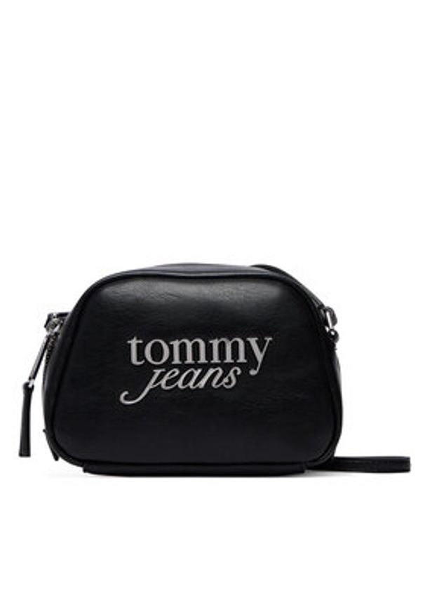Tommy Jeans Torebka Tjw Bold Camera Bag AW0AW18785 Czarny. Kolor: czarny. Materiał: skórzane