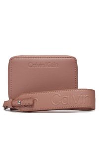 Calvin Klein Duży Portfel Damski Gracie Wallet W/Strap Md K60K611387 Różowy. Kolor: różowy. Materiał: skóra #1