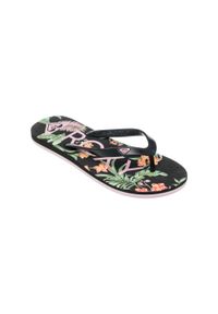 Roxy - Klapki dla Kobiety TAHITI. Okazja: na plażę. Kolor: brązowy, zielony, wielokolorowy. Materiał: syntetyk. Styl: sportowy