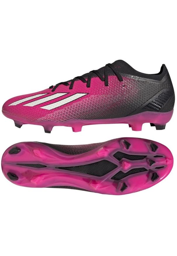 Adidas - Buty piłkarskie adidas X Speedportal.2 Fg M GV9563 różowe róże i fiolety. Zapięcie: sznurówki. Kolor: różowy. Materiał: syntetyk, guma. Sport: piłka nożna