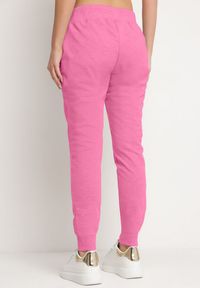 Born2be - Różowe Spodnie Dresowe z Gumką w pasie i Troczkiem Halemia. Okazja: na co dzień. Kolor: różowy. Materiał: dresówka. Długość: długie. Styl: casual, elegancki, sportowy #6