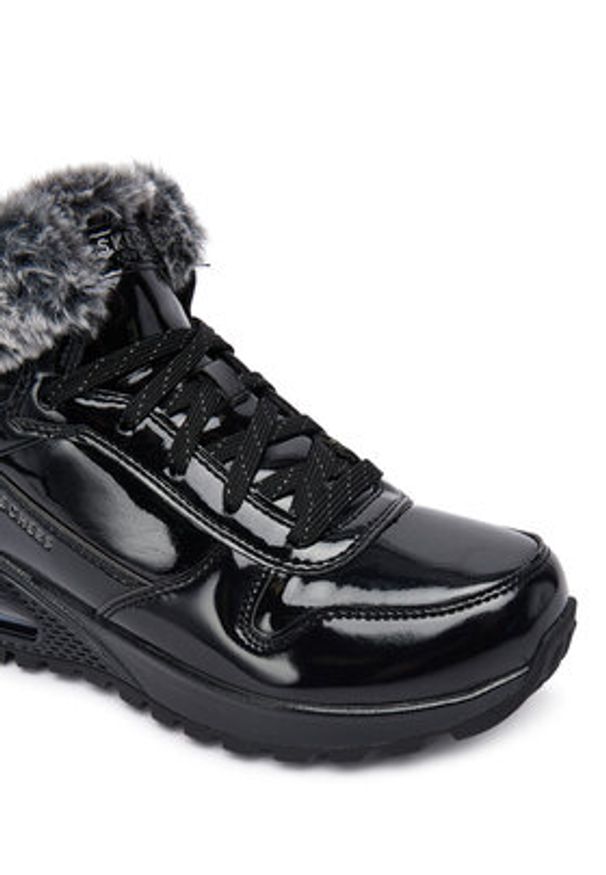 skechers - Skechers Trzewiki Uno Rugged 168126/BBK Czarny. Kolor: czarny. Materiał: skóra