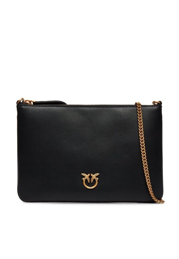 Pinko Torebka Flat Classic PE 23 PCPL 100455 A0F1 Czarny. Kolor: czarny. Materiał: skórzane