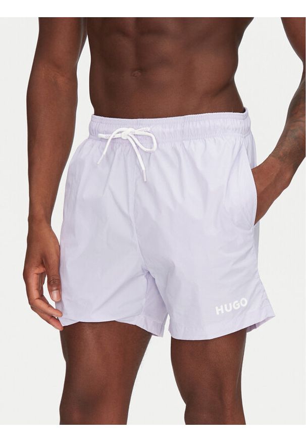 Hugo - HUGO Szorty kąpielowe Haiti 50469312 Fioletowy Regular Fit. Kolor: fioletowy. Materiał: syntetyk