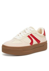 DeeZee Sneakersy AM2518 Beżowy. Kolor: beżowy. Materiał: skóra