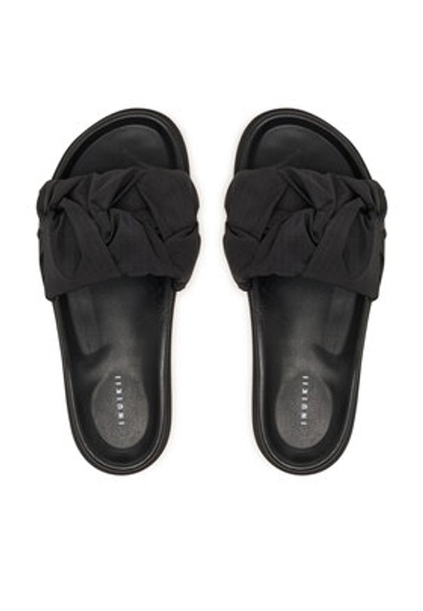 Inuikii Klapki Fjord Flower 1004.003.0122 Czarny. Kolor: czarny. Materiał: materiał