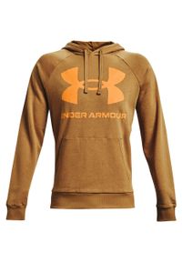 Bluza fitness męska Under Armour Rival Fleece Big Logo HD. Kolor: brązowy, żółty, wielokolorowy. Sport: fitness