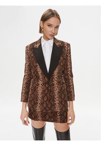 Pinko Marynarka Ginger 102481 A1EK Brązowy Regular Fit. Kolor: brązowy. Materiał: bawełna #1