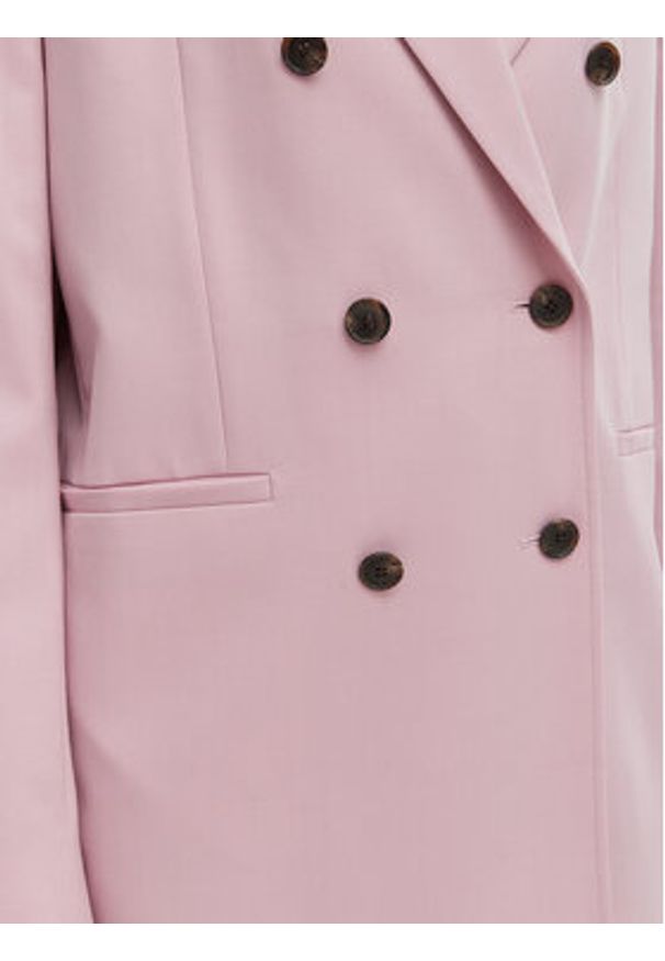 TOMMY HILFIGER - Tommy Hilfiger Marynarka WW0WW50784 Różowy Relaxed Fit. Kolor: różowy. Materiał: syntetyk, wełna