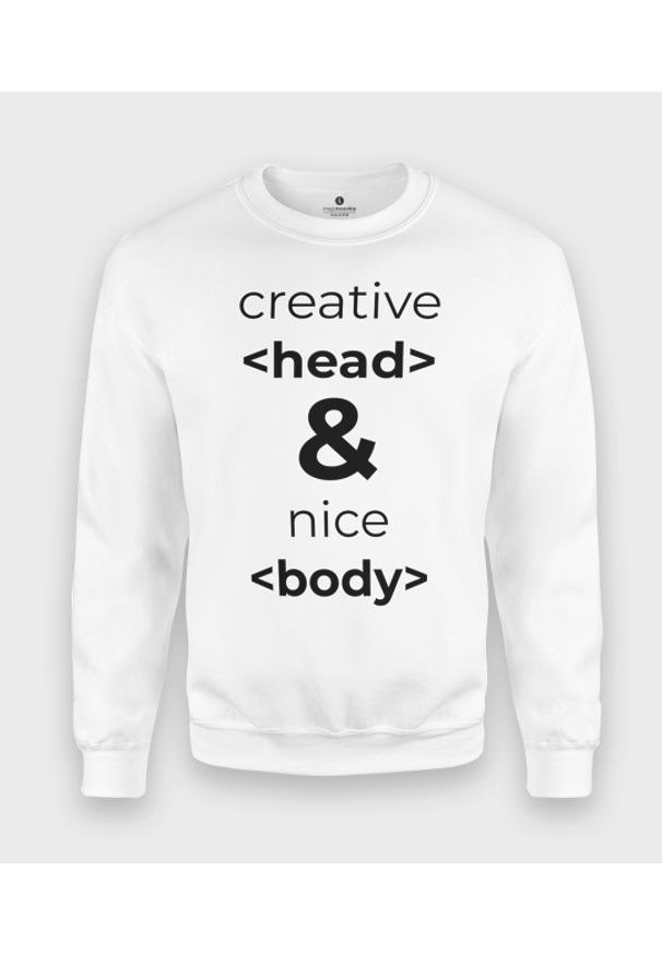 MegaKoszulki - Bluza klasyczna Creative Head & Nice Body. Styl: klasyczny