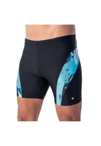 AquaWave - Męskie Spodenki Kąpielowe Fiero Sea Print. Kolor: czarny. Wzór: nadruk. Styl: sportowy