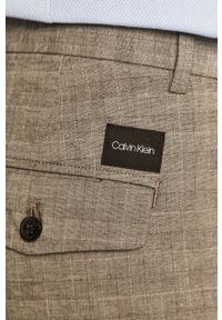 Calvin Klein - Spodnie. Okazja: na co dzień. Kolor: szary. Materiał: tkanina, bawełna, elastan. Styl: casual #5