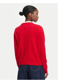 Tommy Jeans Sweter Essential DW0DW19888 Czerwony Regular Fit. Kolor: czerwony. Materiał: bawełna #3