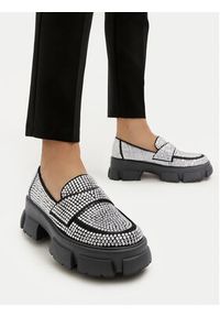 Steve Madden Loafersy Trifecta_R SM11003506 Srebrny. Kolor: srebrny. Materiał: materiał