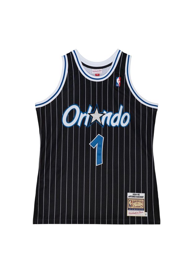 Mitchell & Ness - Koszulka Orlando Magic Authentic Anfernee Hardaway 1994/95. Kolor: czarny. Materiał: poliester. Wzór: haft. Sport: koszykówka