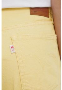 Levi's® - Levi's jeansy 501 CROP damskie high waist. Okazja: na spotkanie biznesowe. Stan: podwyższony. Kolor: żółty. Styl: biznesowy #4