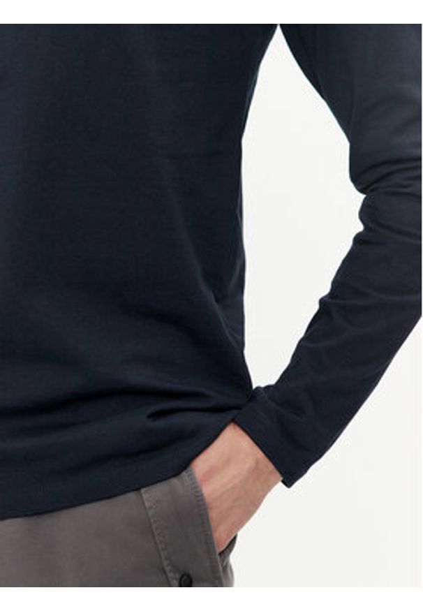 BOSS - Boss Longsleeve Tacls 50512111 Granatowy Regular Fit. Kolor: niebieski. Materiał: bawełna. Długość rękawa: długi rękaw