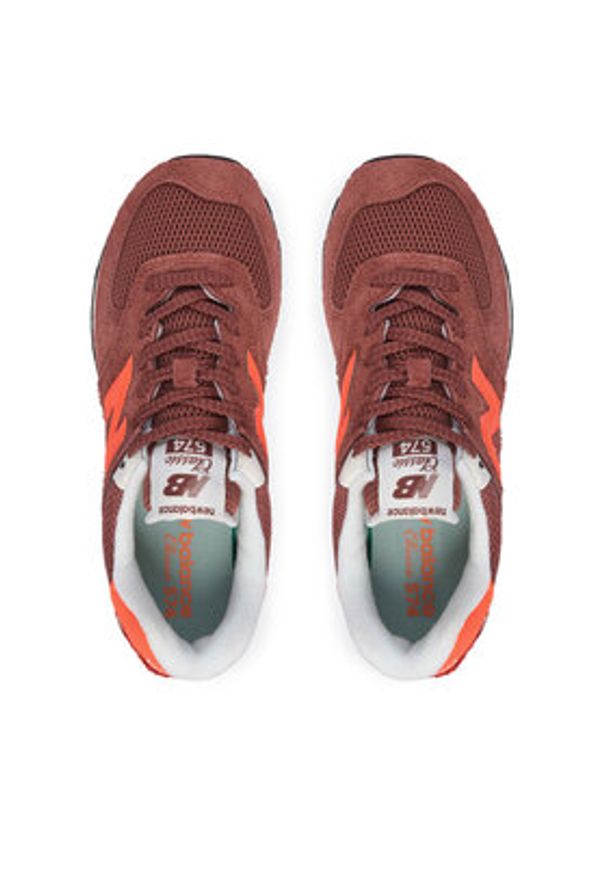 New Balance Sneakersy U5747FE Bordowy. Kolor: czerwony. Materiał: zamsz, skóra