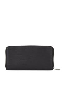 Calvin Klein Jeans Portfel damski Minimal Monogram Zip Around T K60K611269 Czarny. Kolor: czarny. Materiał: skóra