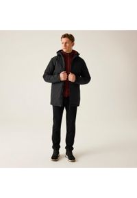 Regatta - Kurtka turystyczna męska Larrick wodoodporna ocieplana. Kolor: czarny. Sport: turystyka piesza #2