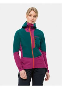 Jack Wolfskin Kurtka softshell Alpspitze Hoody 1307751 Zielony Regular Fit. Kolor: zielony. Materiał: syntetyk