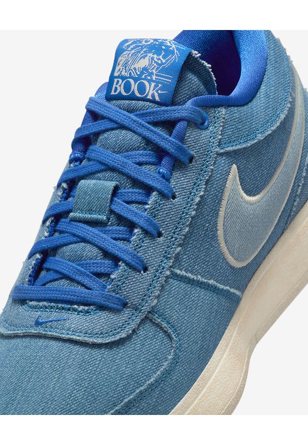 Nike Book 1 "Blue Blood" Buty męskie do koszykówki. Kolor: niebieski. Materiał: zamsz. Szerokość cholewki: normalna. Obcas: na platformie. Model: Nike Zoom. Sport: koszykówka