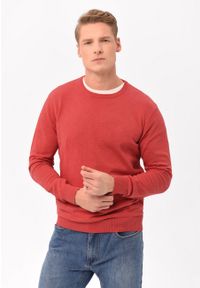 Volcano - Lekki sweter S-RADO. Materiał: bawełna, materiał, włókno, dzianina, skóra. Wzór: haft, gładki, ze splotem. Styl: klasyczny #1