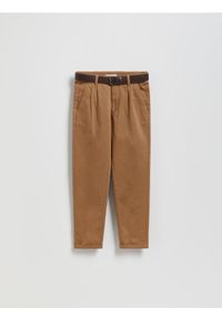 Reserved - Spodnie chino - brązowy. Kolor: brązowy. Materiał: bawełna, tkanina #1