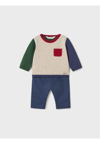 Mayoral Komplet sweter i spodnie materiałowe 2.521 Kolorowy Regular Fit. Materiał: bawełna. Wzór: kolorowy #1