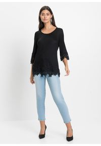 bonprix - Shirt z koronką. Kolor: czarny. Materiał: koronka. Wzór: koronka. Sezon: lato #3