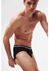 Karl Lagerfeld Slipy (3-pack) 211M2103 męskie kolor czarny. Kolor: czarny #7