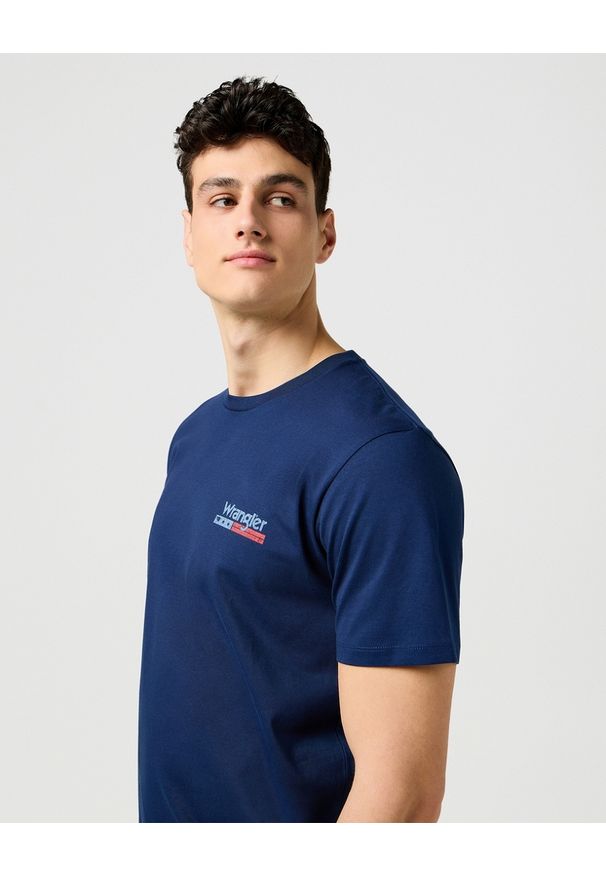 Wrangler - MESKA KOSZULKA WRANGLER SMALL AMERICANA TEE NAVY 112371410