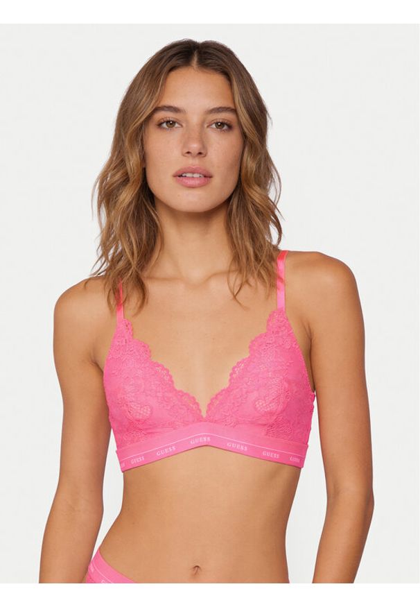 Guess Biustonosz braletka O4YC00 PZ01C Różowy. Kolor: różowy. Materiał: syntetyk