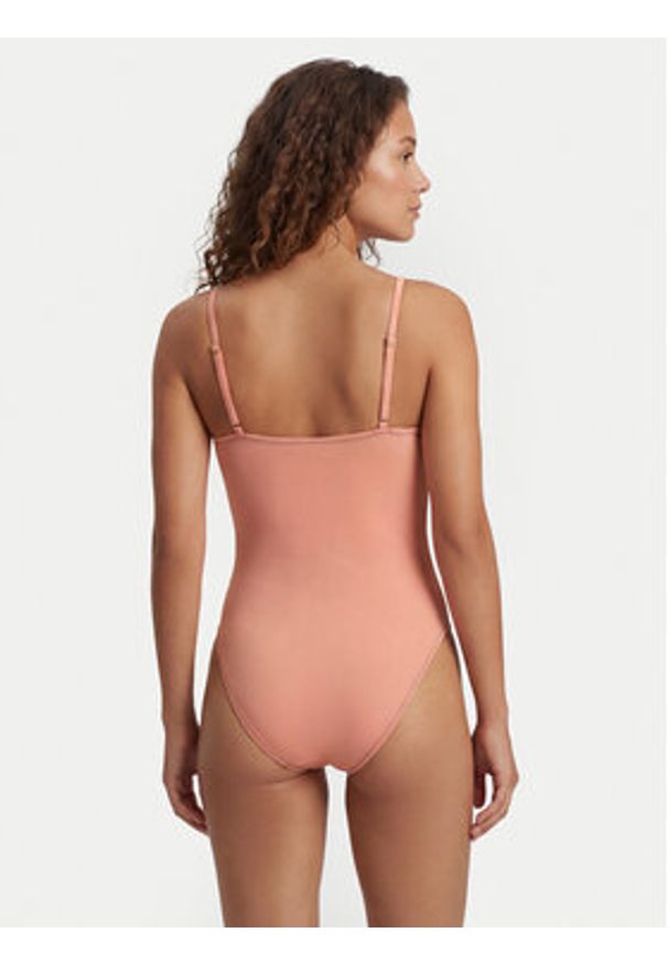 Calvin Klein Swimwear Strój kąpielowy LV00Q61217 Różowy. Kolor: różowy. Materiał: syntetyk