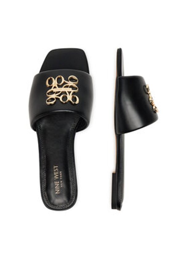 Nine West Klapki SMRL393663-02 Czarny. Kolor: czarny. Materiał: materiał, syntetyk