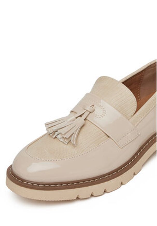 Clara Barson Loafersy WS6387-01 Beżowy. Kolor: beżowy. Materiał: skóra
