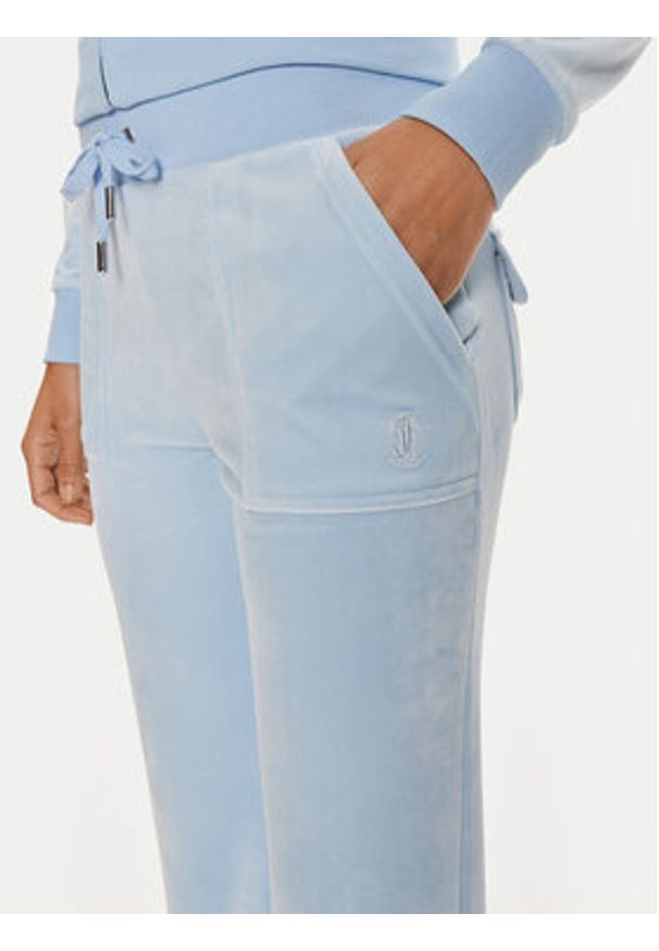 Juicy Couture Spodnie dresowe Del Ray JCAP180 Niebieski Straight Fit. Kolor: niebieski. Materiał: syntetyk